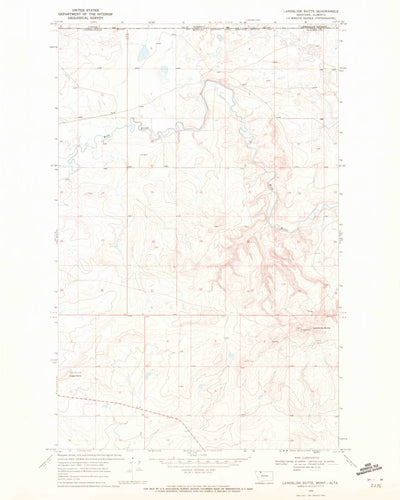 United States Geological Survey Landslide Butte, MT (1968, 24000-Scale) digital map