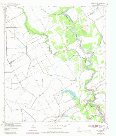 United States Geological Survey Lane City SE, TX (1952, 24000-Scale) digital map