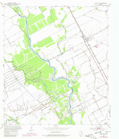 United States Geological Survey Lane City, TX (1952, 24000-Scale) digital map