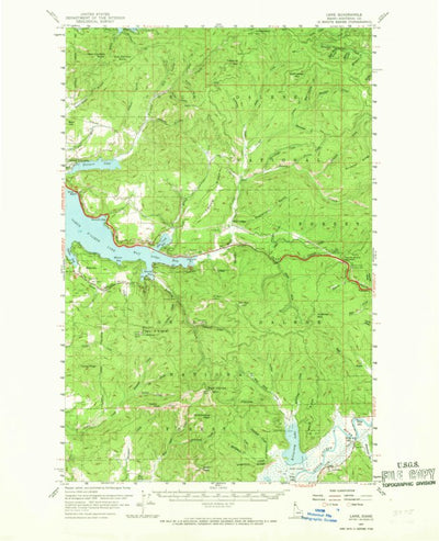 United States Geological Survey Lane, ID (1957, 62500-Scale) digital map