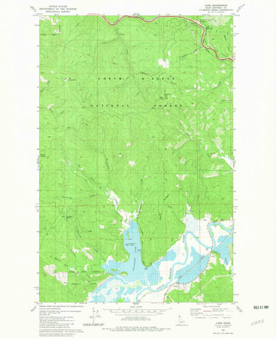 United States Geological Survey Lane, ID (1981, 24000-Scale) digital map