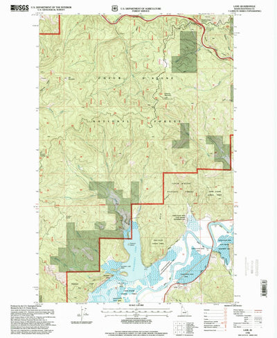 United States Geological Survey Lane, ID (1996, 24000-Scale) digital map