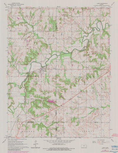 United States Geological Survey Lane, KS (1966, 24000-Scale) digital map