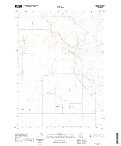 United States Geological Survey Lane Lake, OR (2020, 24000-Scale) digital map