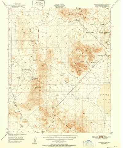 United States Geological Survey Lane Mountain, CA (1951, 62500-Scale) digital map