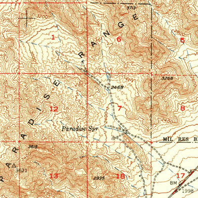 United States Geological Survey Lane Mountain, CA (1951, 62500-Scale) digital map
