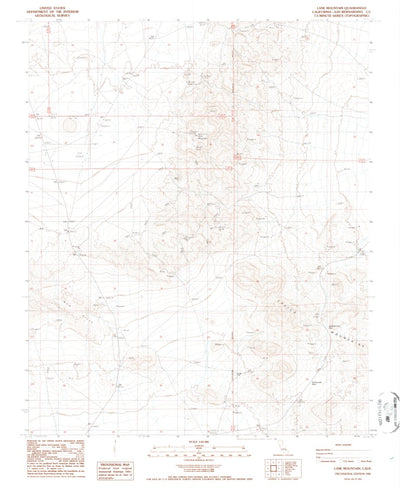 United States Geological Survey Lane Mountain, CA (1986, 24000-Scale) digital map
