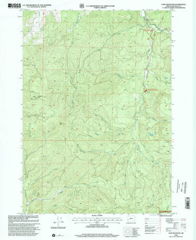 United States Geological Survey Lane Mountain, OR (1998, 24000-Scale) digital map
