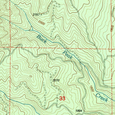United States Geological Survey Lane Mountain, OR (1998, 24000-Scale) digital map