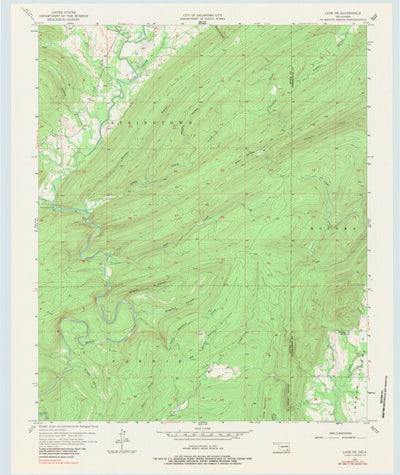 United States Geological Survey Lane NE, OK (1957, 24000-Scale) digital map