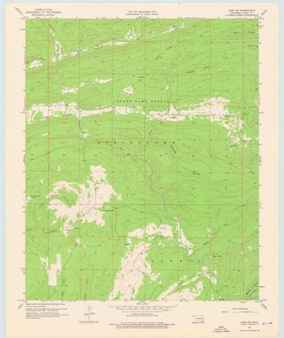 United States Geological Survey Lane NW, OK (1957, 24000-Scale) digital map