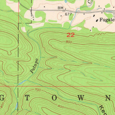 United States Geological Survey Lane NW, OK (1957, 24000-Scale) digital map
