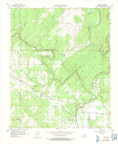 United States Geological Survey Lane, OK (1957, 24000-Scale) digital map