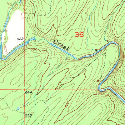 United States Geological Survey Lane, OK (1957, 24000-Scale) digital map