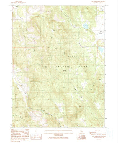 United States Geological Survey Lane Reservoir, CA (1990, 24000-Scale) digital map