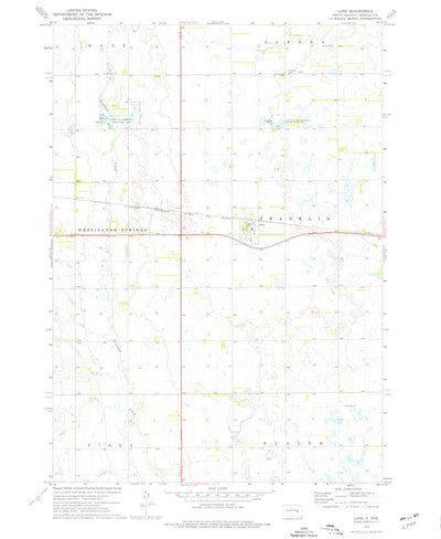 United States Geological Survey Lane, SD (1973, 24000-Scale) digital map