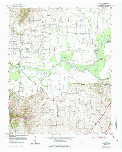 United States Geological Survey Lane, TN (1952, 24000-Scale) digital map