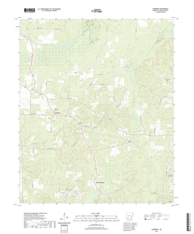 United States Geological Survey Laneburg, AR (2020, 24000-Scale) digital map
