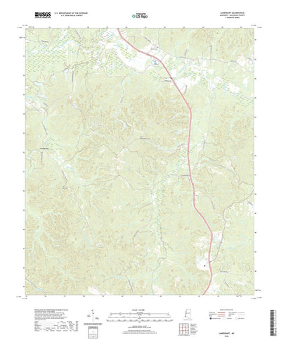 United States Geological Survey Laneheart, MS (2020, 24000-Scale) digital map
