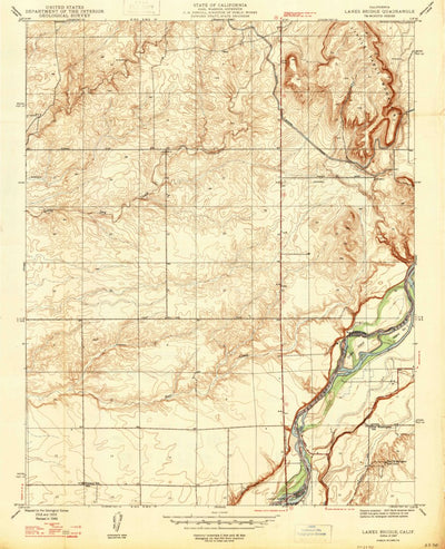 United States Geological Survey Lanes Bridge, CA (1947, 24000-Scale) digital map