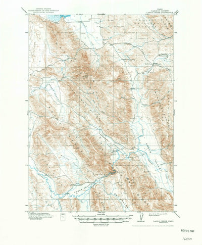 United States Geological Survey Lanes Creek, ID (1915, 62500-Scale) digital map