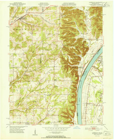 United States Geological Survey Lanesville, IN-KY (1951, 24000-Scale) digital map
