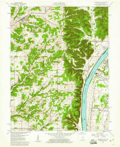 United States Geological Survey Lanesville, IN-KY (1960, 24000-Scale) digital map