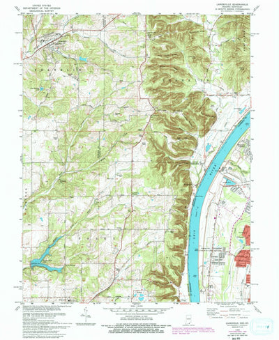 United States Geological Survey Lanesville, IN-KY (1982, 24000-Scale) digital map
