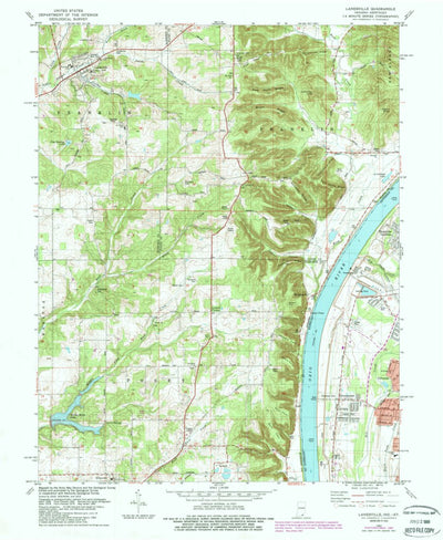United States Geological Survey Lanesville, IN-KY (1985, 24000-Scale) digital map