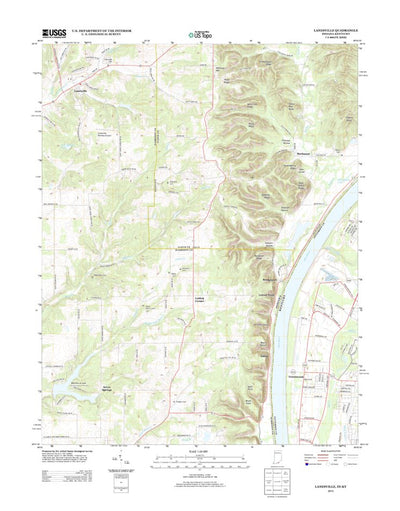 United States Geological Survey Lanesville, IN-KY (2013, 24000-Scale) digital map