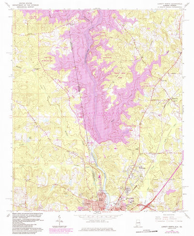United States Geological Survey Lanett North, AL-GA (1964, 24000-Scale) digital map