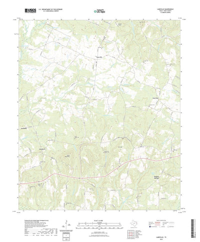 United States Geological Survey Laneville, TX (2022, 24000-Scale) digital map