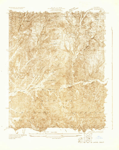 United States Geological Survey Lang, CA (1929, 24000-Scale) digital map