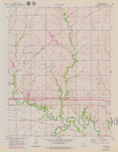 United States Geological Survey Lang, KS (1957, 24000-Scale) digital map