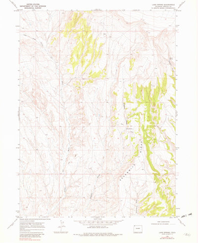 United States Geological Survey Lang Spring, CO (1969, 24000-Scale) digital map