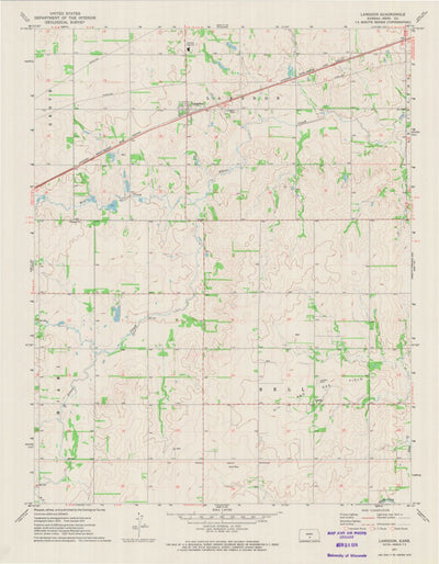 United States Geological Survey Langdon, KS (1971, 24000-Scale) digital map