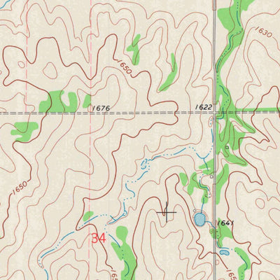 United States Geological Survey Langdon, KS (1971, 24000-Scale) digital map