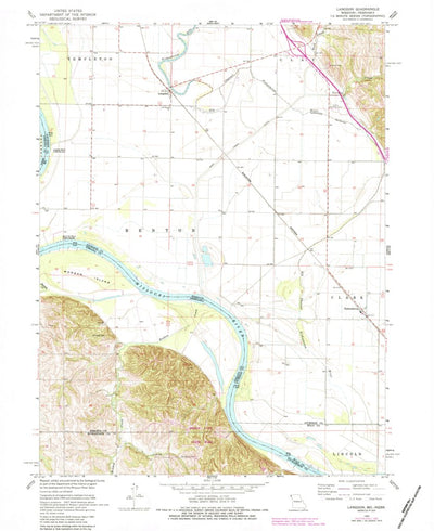United States Geological Survey Langdon, MO-NE (1966, 24000-Scale) digital map