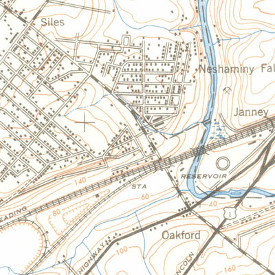United States Geological Survey Langhorne, PA (1944, 24000-Scale) digital map