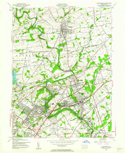 United States Geological Survey Langhorne, PA (1953, 24000-Scale) digital map