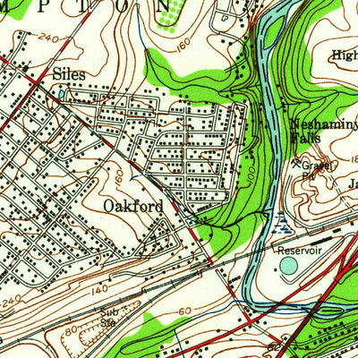 United States Geological Survey Langhorne, PA (1953, 24000-Scale) digital map