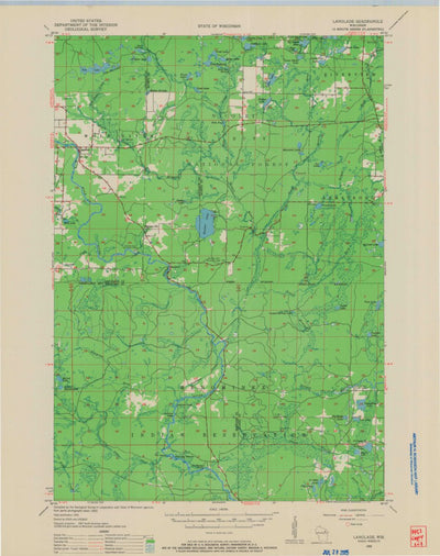 United States Geological Survey Langlade, WI (1952, 48000-Scale) digital map