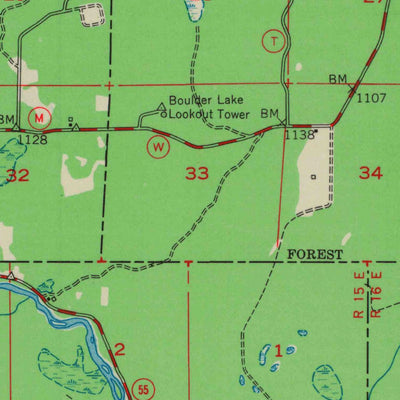 United States Geological Survey Langlade, WI (1952, 48000-Scale) digital map