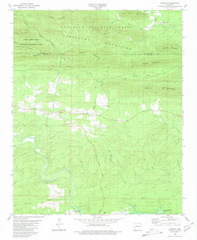 United States Geological Survey Langley, AR (1980, 24000-Scale) digital map