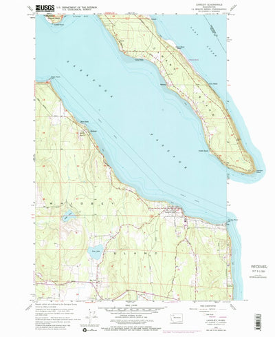 United States Geological Survey Langley, WA (1956, 24000-Scale) digital map