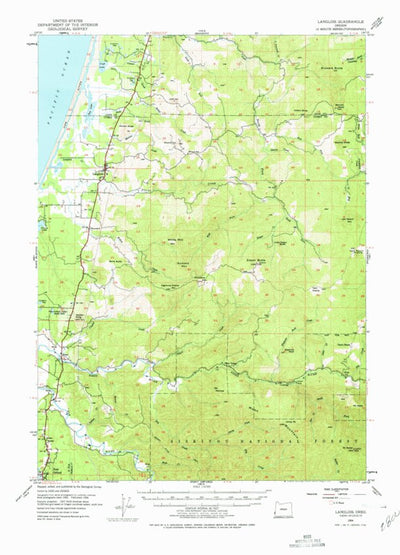 United States Geological Survey Langlois, OR (1954, 62500-Scale) digital map