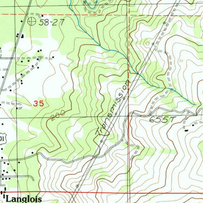 United States Geological Survey Langlois, OR (1986, 24000-Scale) digital map