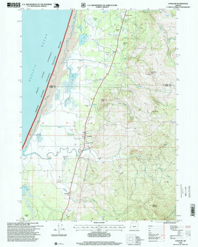 United States Geological Survey Langlois, OR (1996, 24000-Scale) digital map
