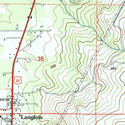 United States Geological Survey Langlois, OR (1996, 24000-Scale) digital map