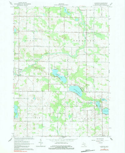 United States Geological Survey Langston, MI (1964, 24000-Scale) digital map